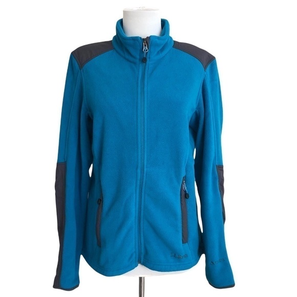 LL Bean fleece full zip jacket Small Cabincore outdoor ski camping - Picture 1 of 8